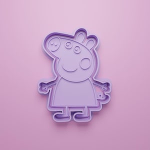 Cortador y sello de Peppa Pig: archivo STL para hornear, arcilla, fondant, fiestas de cumpleaños, manualidades preescolares, diversión familiar y galletas DIY.