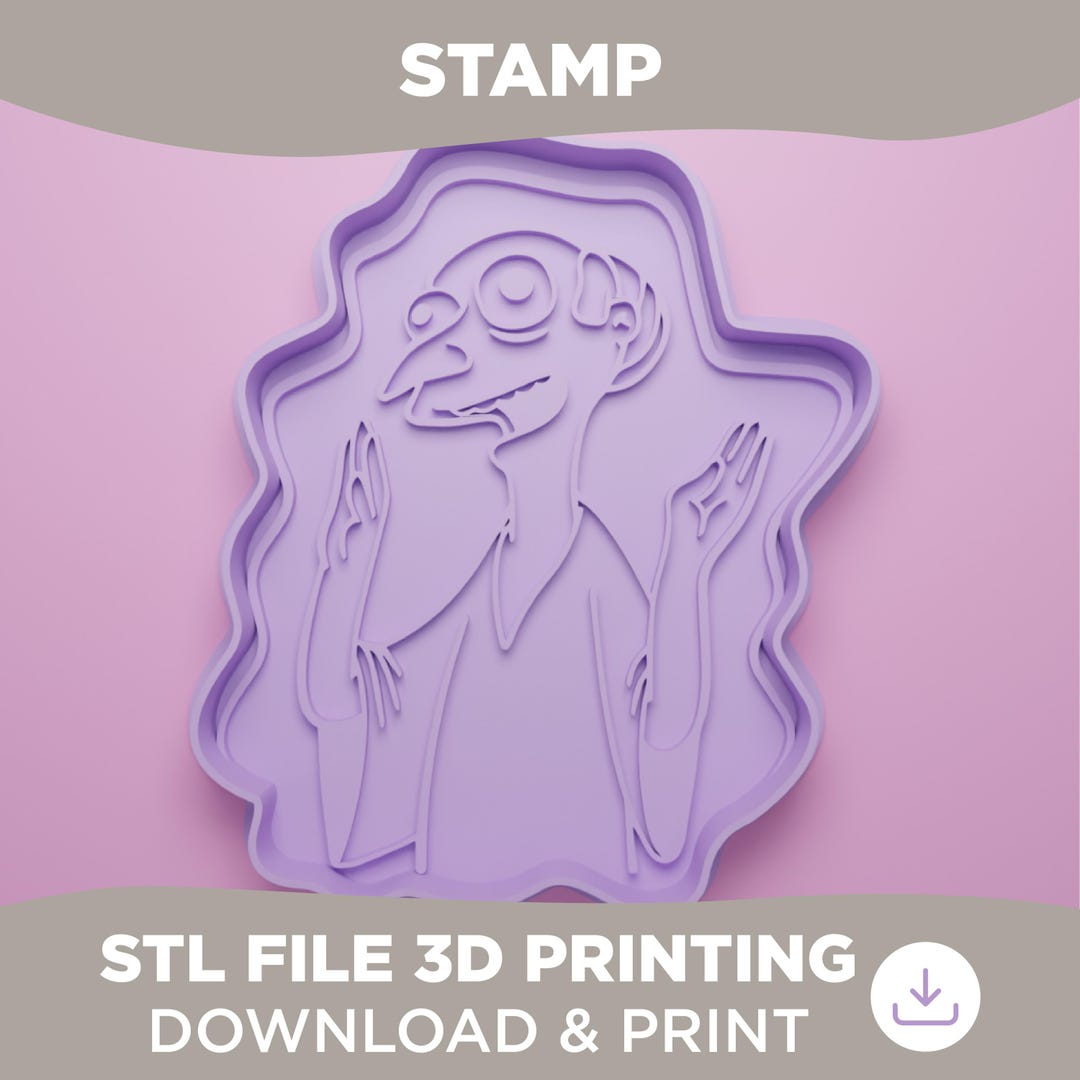 I Come in Peace Burns Cutter and Stamp STL – Funny Simpsons Character