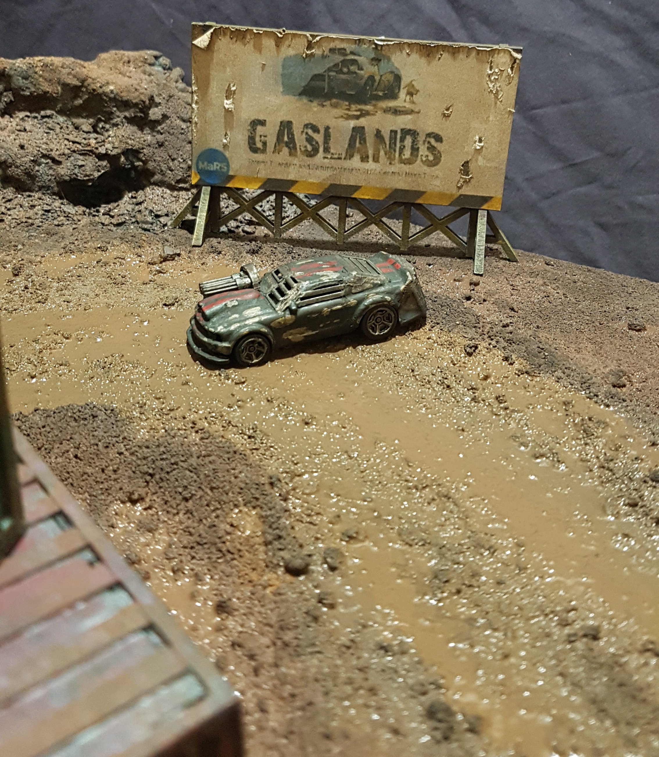 Billboard, Sign Twin Pack. Gaslands, 28mm 1:64 Scale War Games Table Top  Gaming 