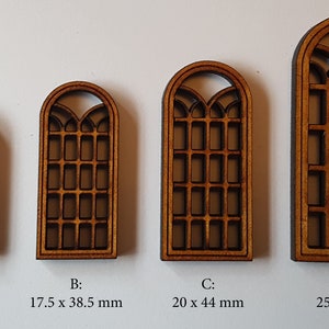 10 pack MDF lasergesneden ramen voor terreingebouwen D & D Warhammer 28mm spoorweg diorama model T