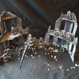 Twin Pack Ruin budowa terenu gry wojenne Kill Team 40k miniatura 28 mm