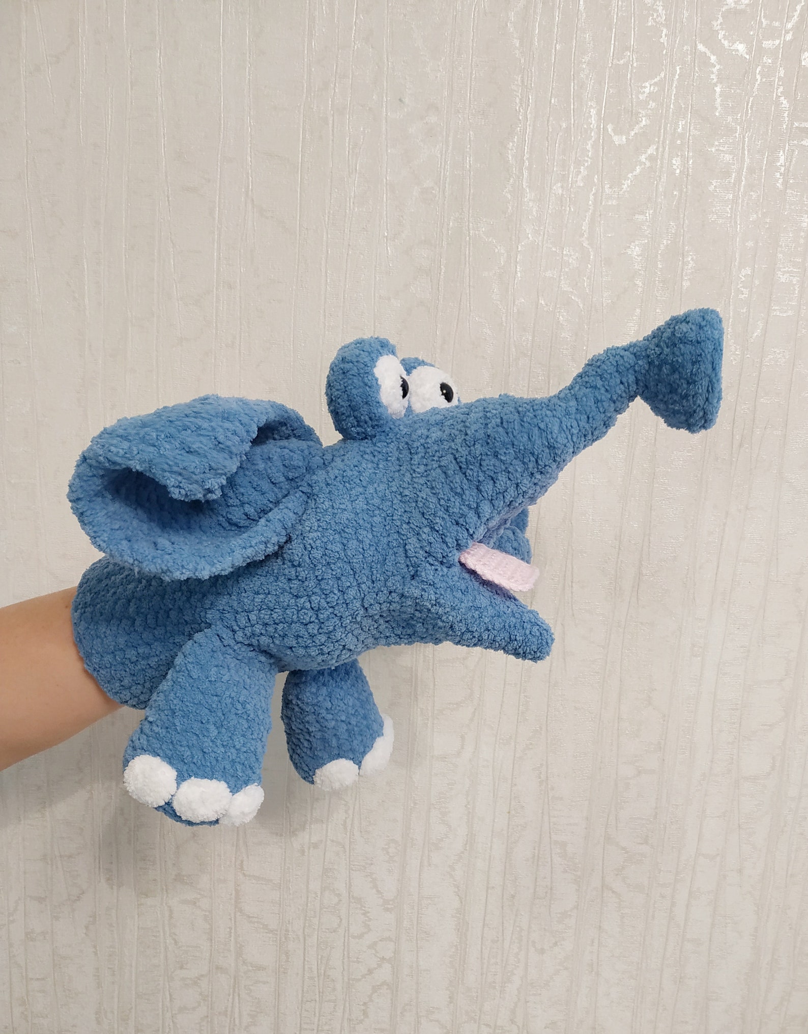 Elephant sock puppet elephant hand puppet elephant doll Etsy