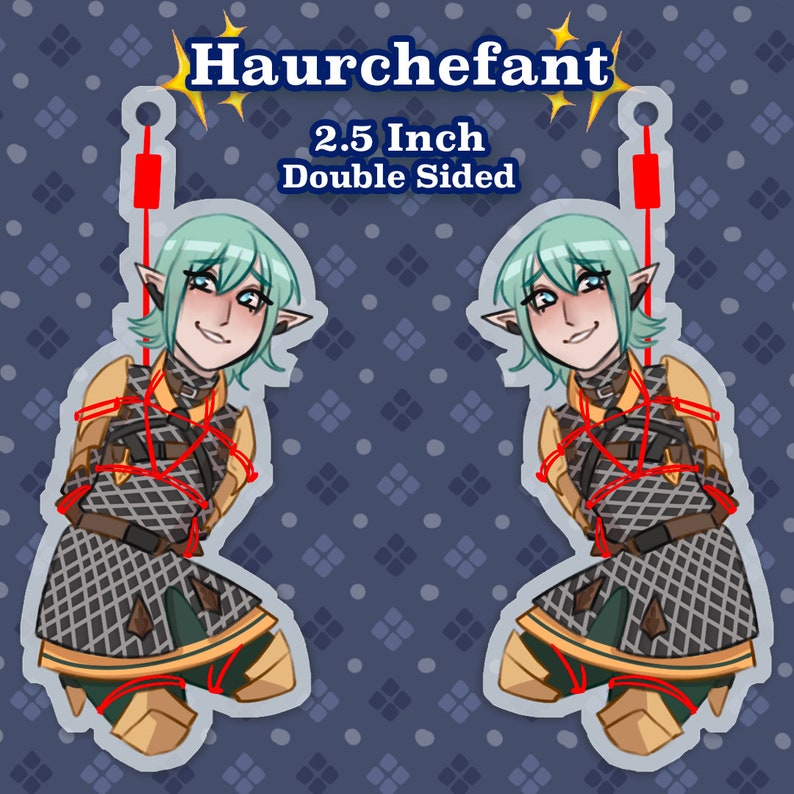 FFXIV Heavensward Shibari Keychain 2.5 Inch Haurchefant