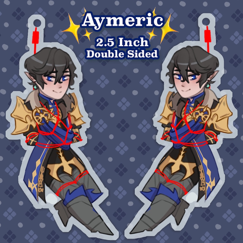FFXIV Heavensward Shibari Keychain 2.5 Inch Aymeric
