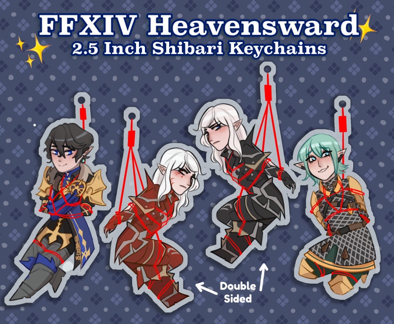 FFXIV Heavensward Shibari Keychain 2.5 Inch image 2