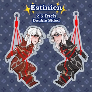 FFXIV Heavensward Shibari Keychain 2.5 Inch Estinien