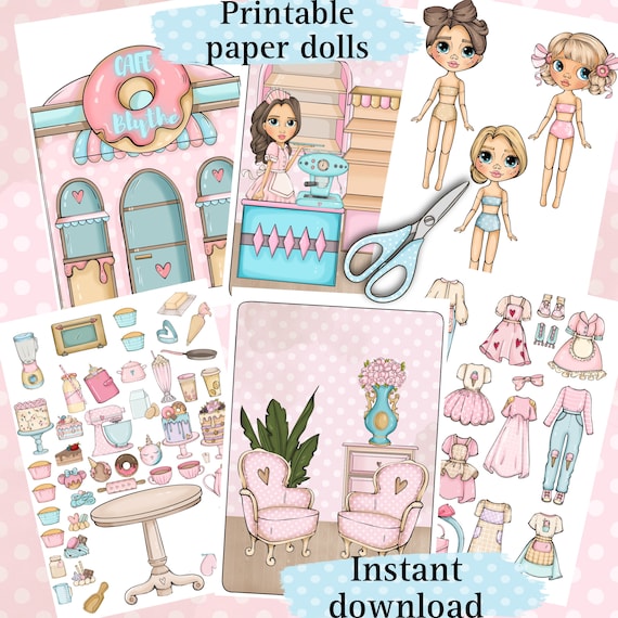 NEW HOUSE FOR YOUR DOLL IN THE ALBUM / PRINT AND PLAY clipart printable