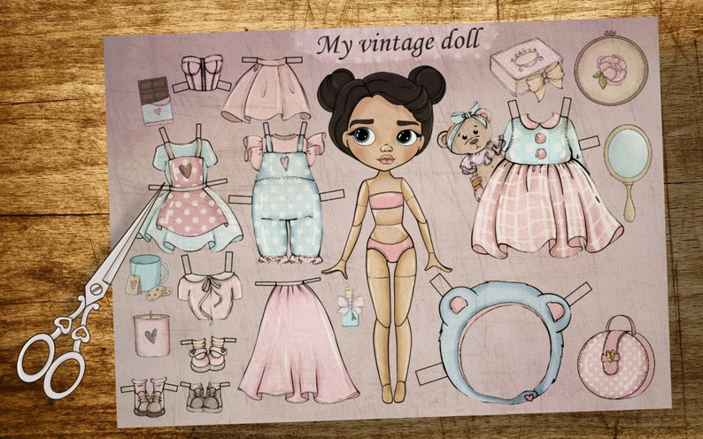 Printable Paper Doll Blythe With Clothes Digital PDF Instant - Etsy