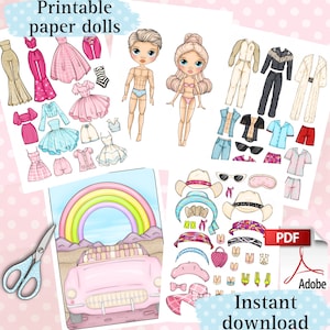 Printable Paper Doll Blythe With Clothes Digital PDF Girly - Etsy