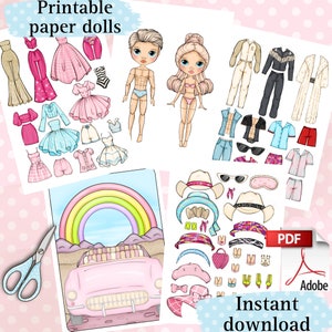 Printable Paper Doll Blythe With Clothes Digital PDF Girly - Etsy