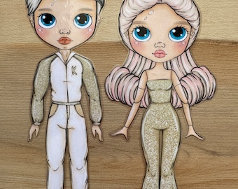 Printable Paper Doll Blythe With Clothes Digital PDF, Girly Busy