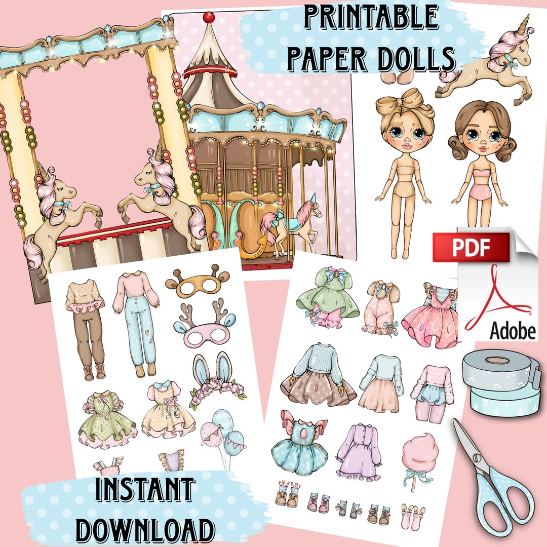 Printable Paper Doll Spring Blythe With Clothes Digital PDF Instant ...