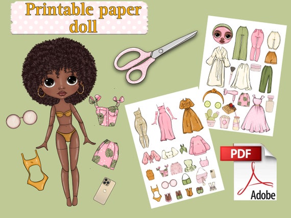 NEW HOUSE FOR YOUR DOLL IN THE ALBUM / PRINT AND PLAY clipart printable