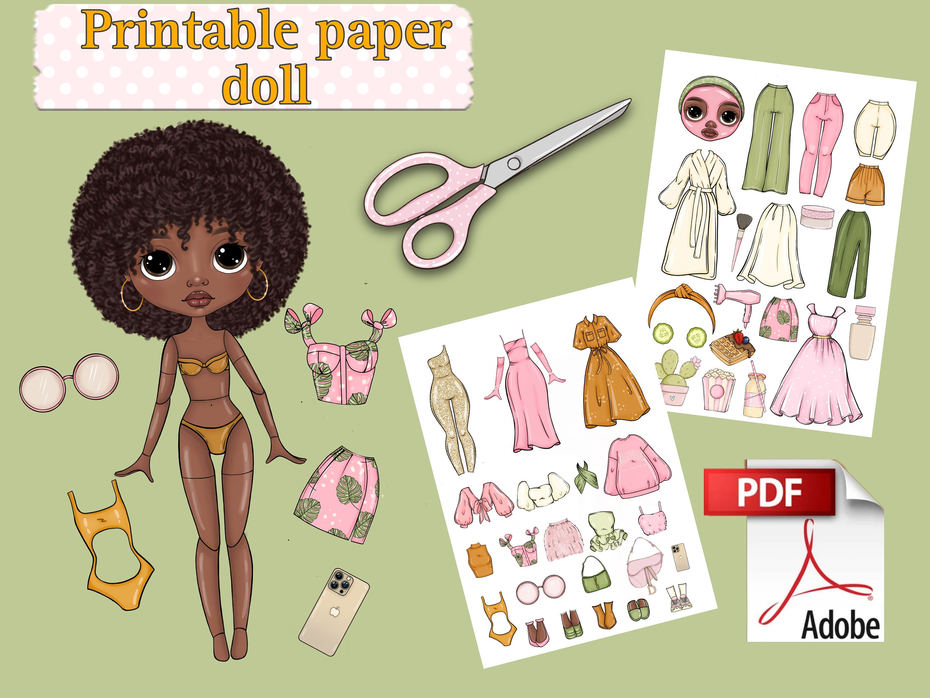 How to Make Designer Inspired Doll Accessories : Free Printables