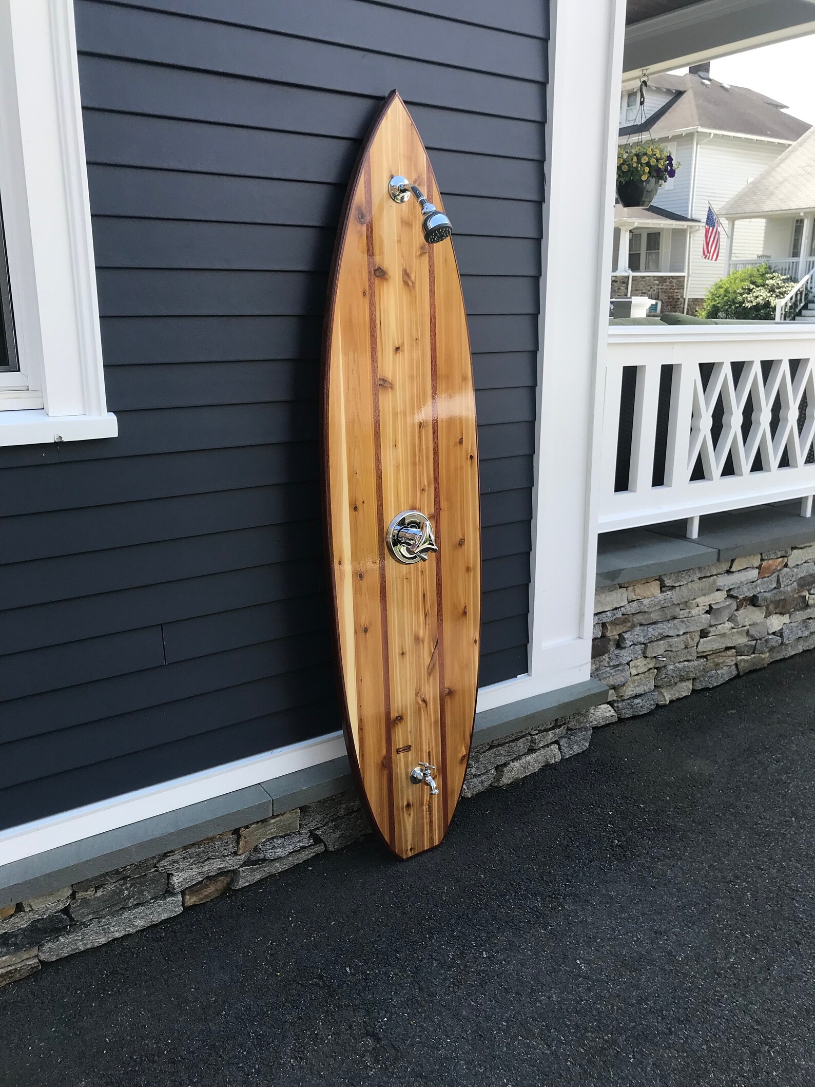 Outdoor Surfboard Shower for washing off after that day at the Etsy
