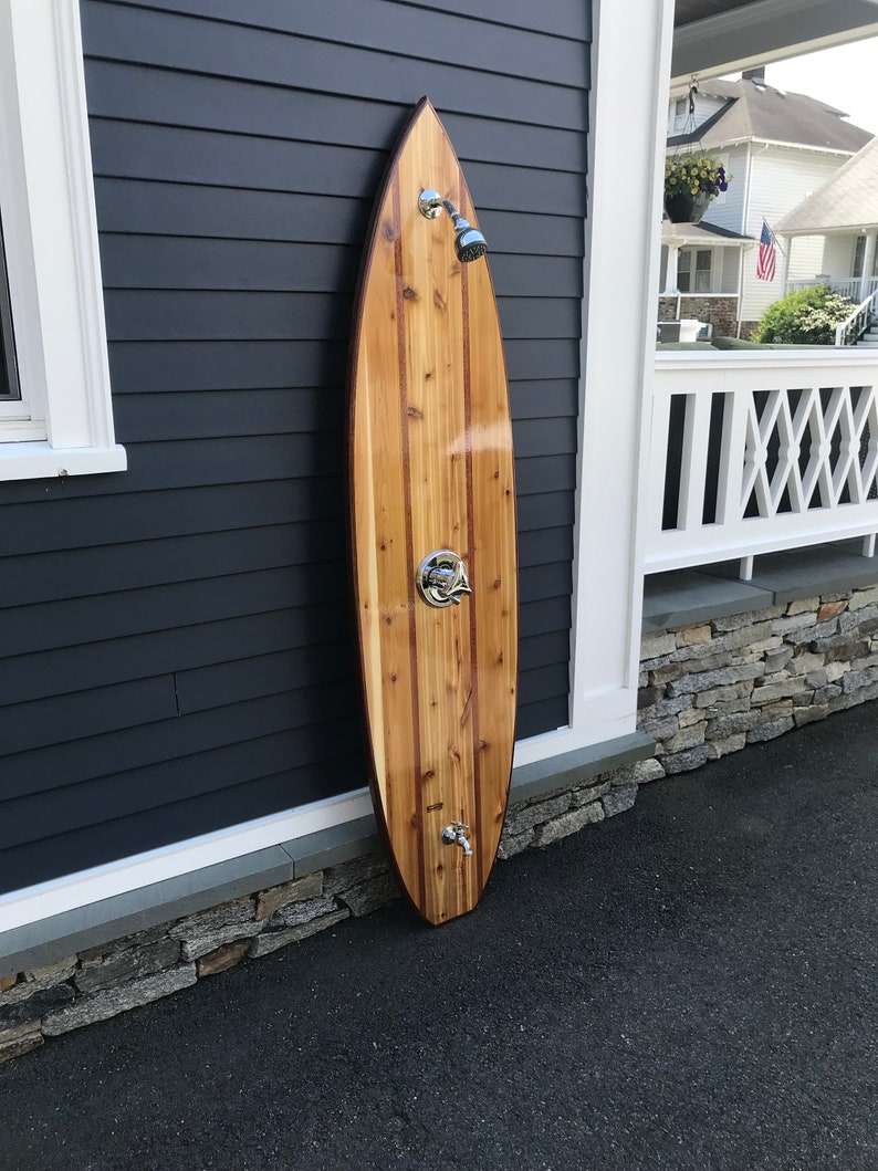 Outdoor Surfboard Shower for washing off after that day at the Etsy