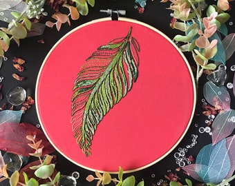 Fern Embroidery Kit, needlecraft pattern, embroidery pattern, beginners needlecraft, modern embroidery, hoop art, embroidery art, diy kit