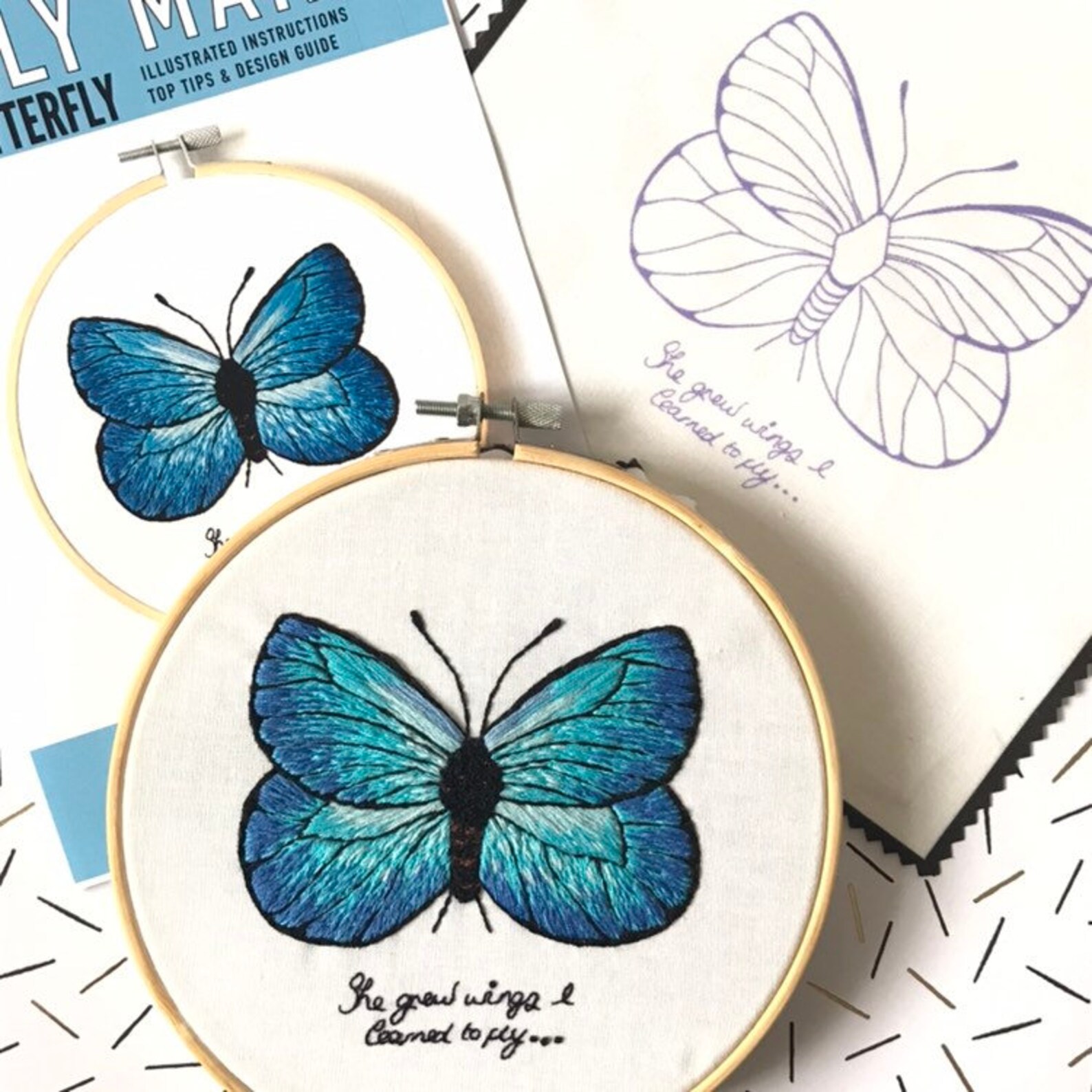 Butterfly Embroidery Pattern PDF Needlecraft Pattern - Etsy