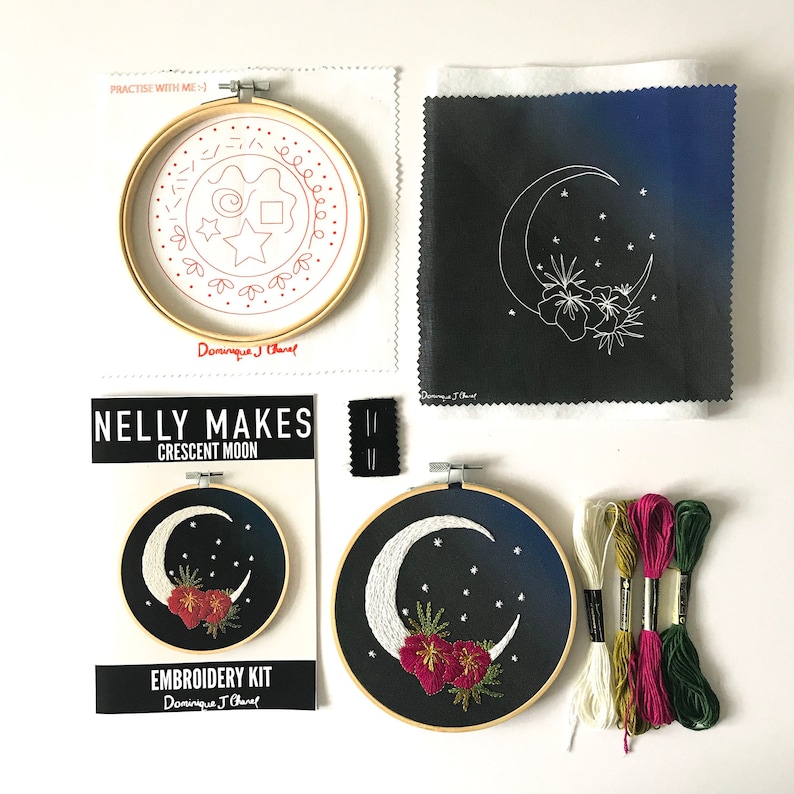 Hope Embroidery Kit, needlecraft kit, embroidery pattern, beginners needlecraft kit, modern embroidery kit, hoop art, embroidery art, kit image 2