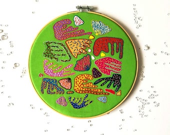 Sprinkles Embroidery Kit, needlecraft pattern, embroidery pattern, beginners needlecraft, modern embroidery, hoop art, embroidery art, kit