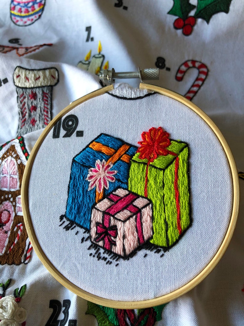 Advent Calendar Embroidery Advent Calendar 24 days of Etsy