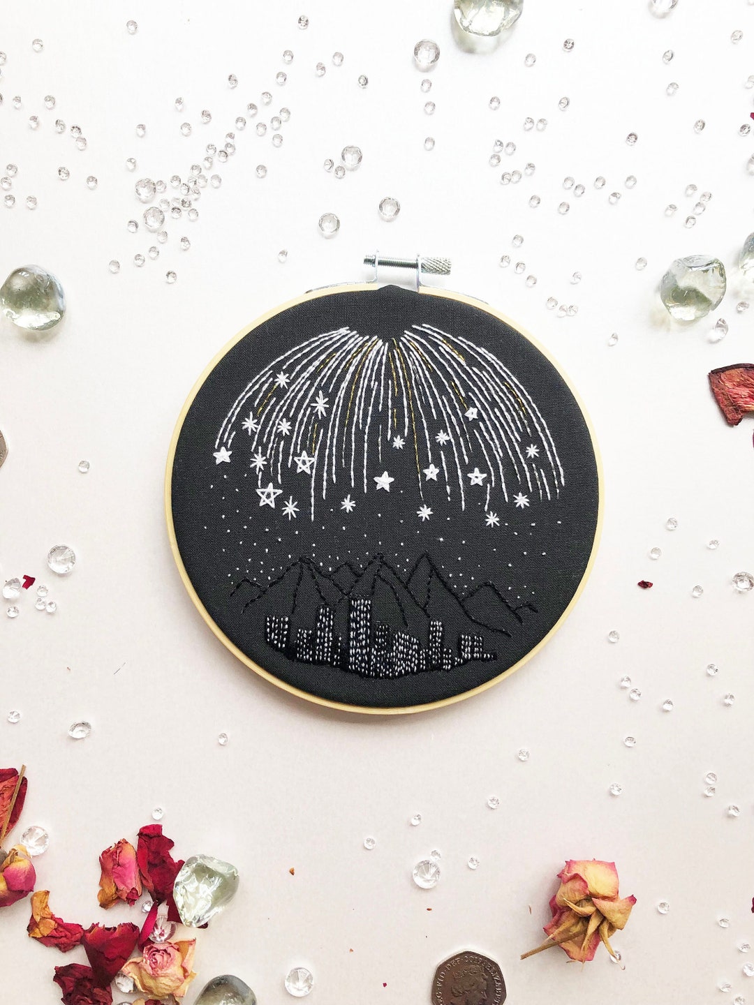 Star Burst Embroidery Kit, Needlecraft Kit, Embroidery Pattern