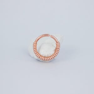 Piercing al setto Simplex - Anello al naso in rame fatto a mano - Gioielli unisex minimalisti - moda sostenibile