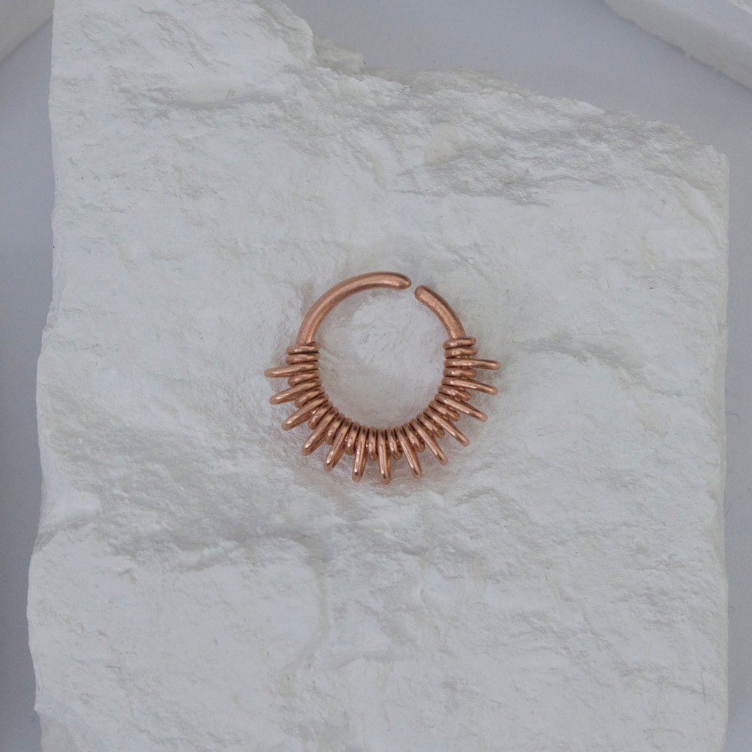 Simplex Septum Piercingcopper Nose Ringhandmade Septum Etsy