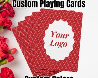 Personalized Logo Playing Cards, Custom Logo Playing Cards, Business Logo Poker Cards, Hotel Guest Gifts, Company Logo Gifts