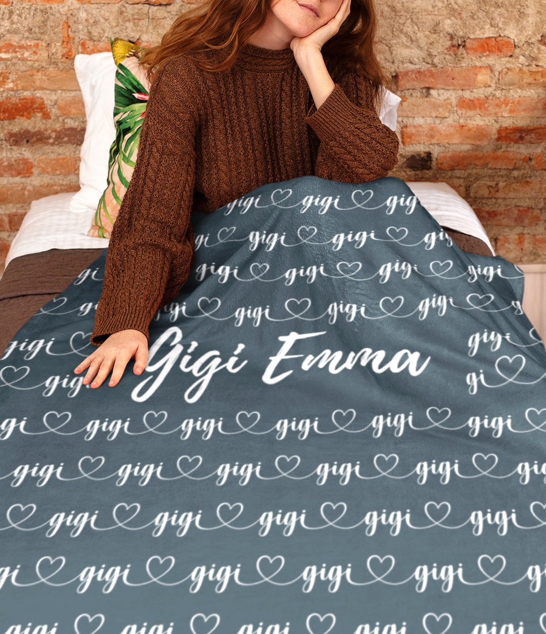 Customized Gigi Blanket Personalized Grandma Gigi Blanket 90 Etsy