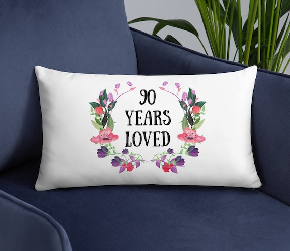 90 años amado almohada de cumpleaños, regalos personalizados de 90  cumpleaños para mujeres, almohadas personalizadas de cumpleaños para su  mamá abuela, regalo de almohada de abuela -  España