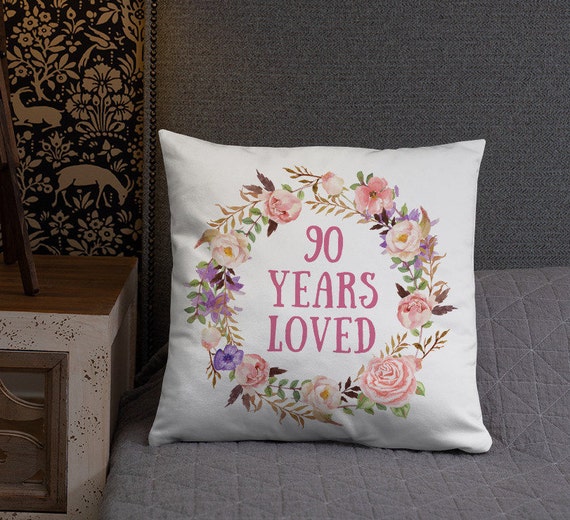 90 años amado almohada de cumpleaños, regalos personalizados de 90  cumpleaños para mujeres, almohadas personalizadas de cumpleaños para su  mamá abuela, regalo de almohada de abuela -  España