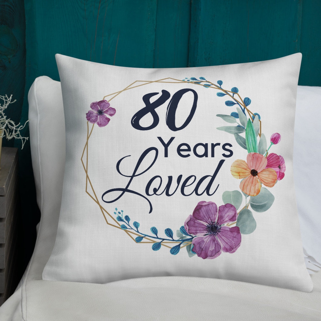 80th Birthday Gifts for Women, 80 Years Loved Since 1945, 80th