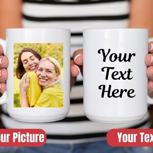 Custom Photo Mug, Grandma Photo Mug, Mug With Photo and Text, Personalized Photo for Grandma, Photo Mug Mom, Personalized Photo Coffee Mug