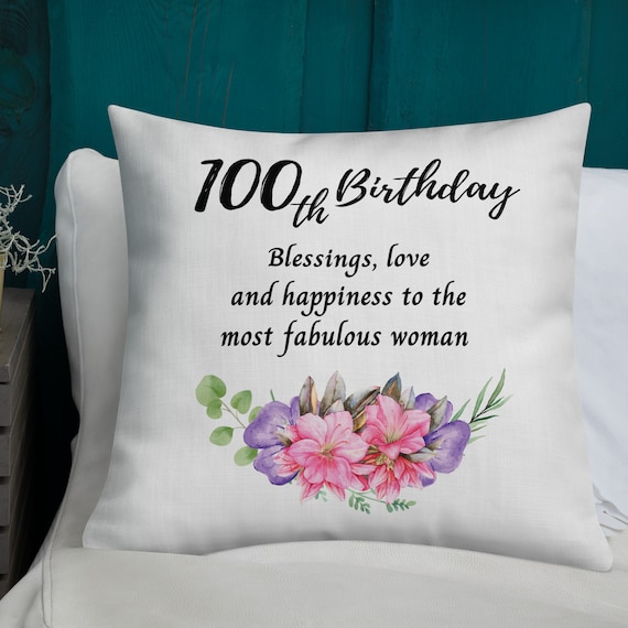 100 anni amati dal 1925, regali per il 100° compleanno per le donne, donna di 100 anni, cuscini da lancio per mamma e nonna, regalo per 100 anni - Italia