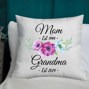 Promoted To Grandma Gift, New Grandma Established Pillow, Mom To Grandma, Custom New Grandmother Gift, Pregnancy Announcement Gift For Her