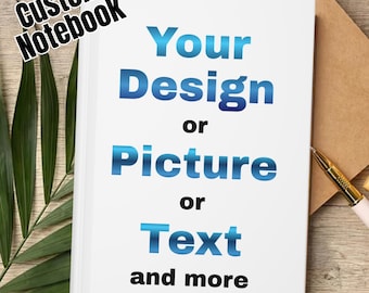 Custom Notebook, Custom Blank Journal With Picture Logo, Business Branding Notebook, Custom Business Branding Gifts
