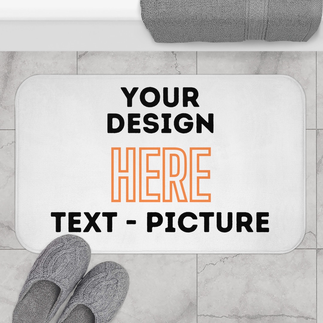 Personalized Bath Mat, Personalized Photo Bath Mat, Custom Bath Mat
