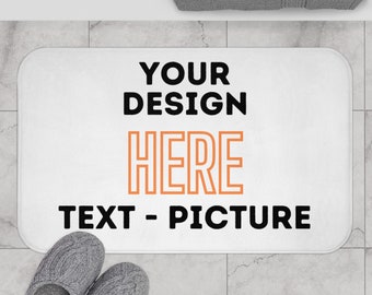 Personalized Bath Mat, Personalized Photo Bath Mat, Custom Bath Mat, Custom Bathroom Decor, Text Bath Mat, Custom Door Mat, Picture Bath Mat