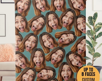 Custom Face Blanket, Personalized Photo Face Blanket, Funny Custom Face Blanket, Custom Photo Blanket, Funny Face Blanket, Custom Photo Gift