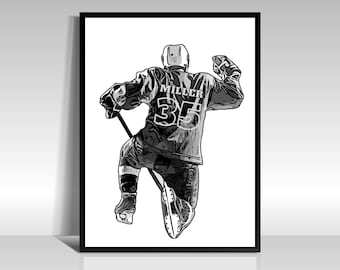 Custom Hockey Player Gift Personalized Hockey Player Decor Custom Hockey Accessories Hockey Mom Wall Art Custom Hockey Jersey Hockey Prints