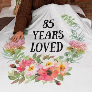 Idées cadeaux 85e anniversaire pour grand-mère, couverture pour grand-mère 85 ans, couverture personnalisée pour grand-mère, jeté de couverture personnalisé, cadeaux pour grand-mère