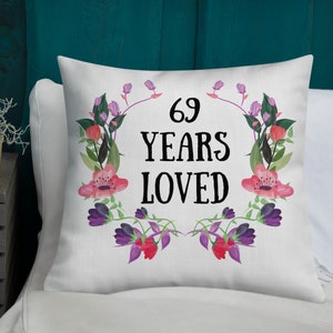 Mamá abuela 90 cumpleaños regalo ropa amada hombres mujeres 90 años de edad  floral 90 cumpleaños Throw almohada, 18 x 18, multicolor