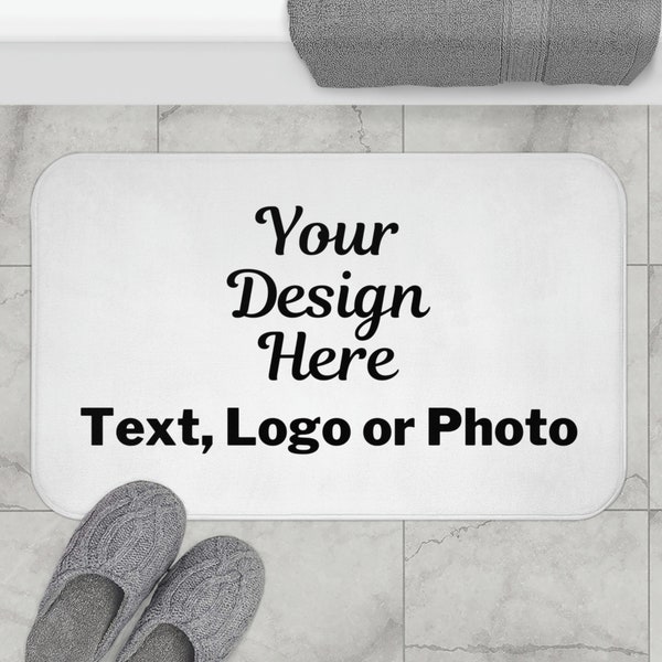 Custom Bath Mat, Personalized Bath Mat, Personalized Photo Bath Mat, Custom Bathroom Decor, Text Bath Mat, Custom Door Mat, Picture Bath Mat