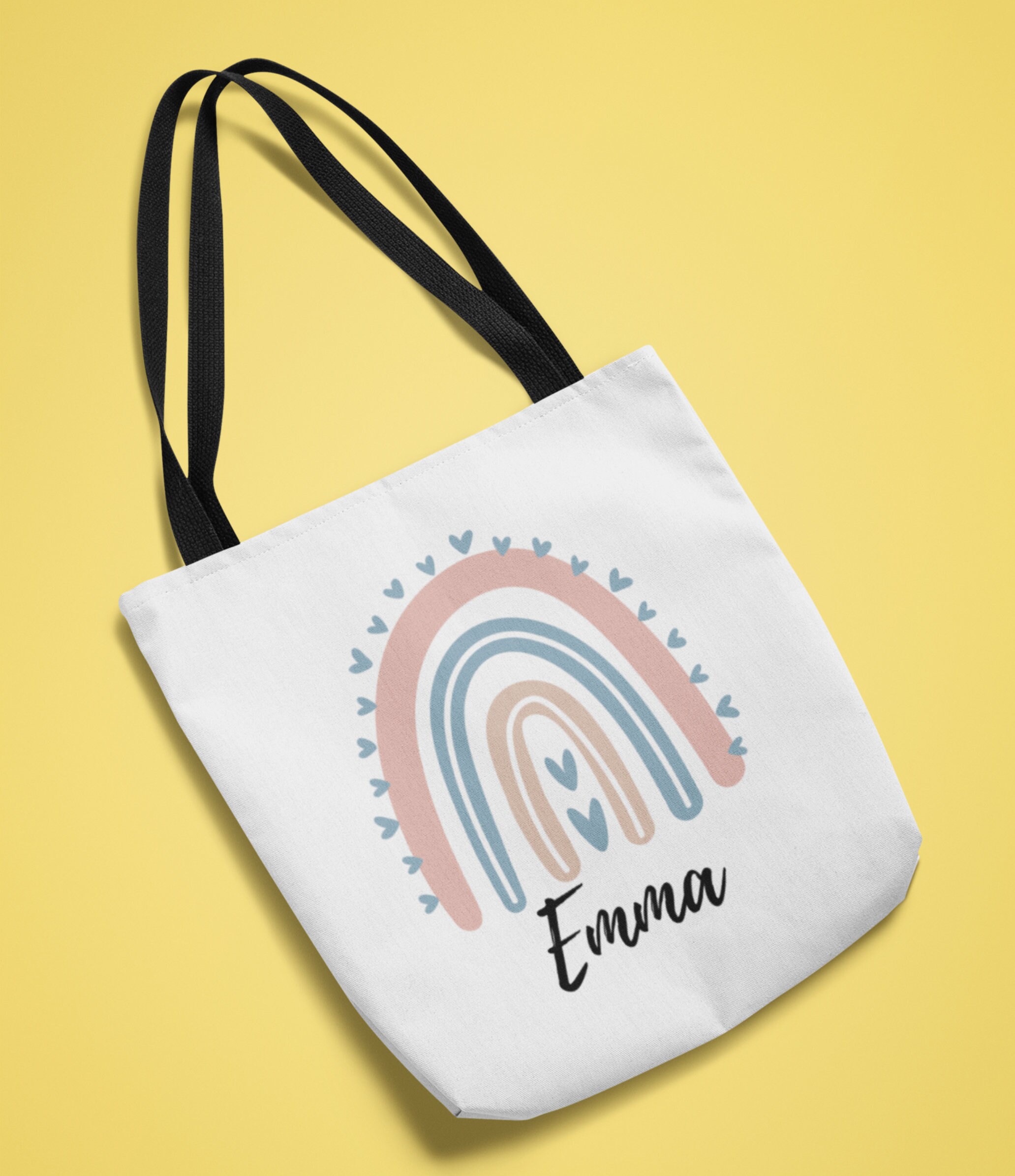 Personalized Rainbow Shoulder Bag for Kids Tote Bags for Etsy UK