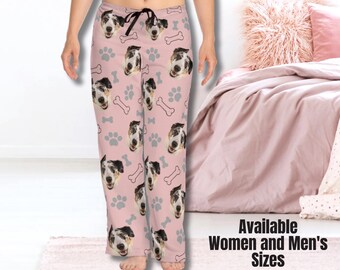 Aangepaste pyjamabroek met foto, aangepaste pyjama met hondenfoto, aangepaste pyjama met foto van huisdier, gepersonaliseerde pyjama voor huisdieren, pyjama met gezicht van je huisdier