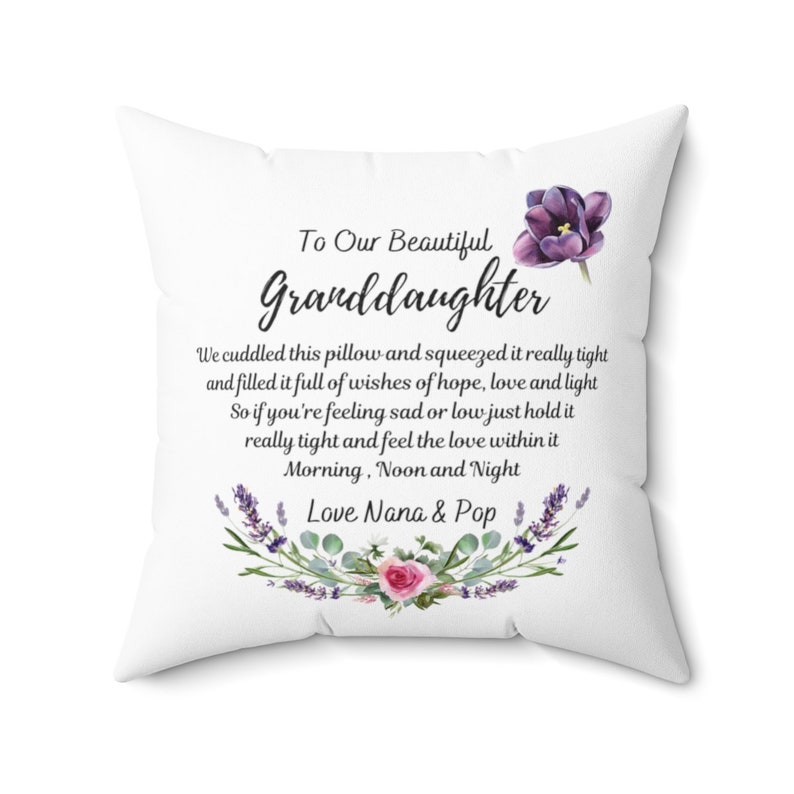 Granddaughter Cuddle Pillow, Granddaughter Cuddle Cushion, Personalized Granddaughter Gift, Custom Gift From Grandma, Granddaughter Pillow image 5