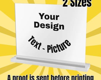 Custom Mini Table Sign Gift, Personalized Acrylic Award Plaque, Custom Business Gift, New office Gift