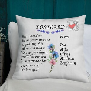 Regalo per la nonna Regalo per la nonna Regalo di Natale per la nonna Cuscino per la nonna Cartolina per cuscino della nonna Fodera per cuscino Regalo personalizzato per le vacanze