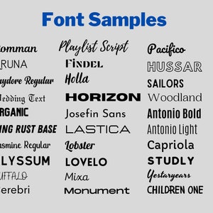 May include: A chart of different font styles, including Romman, Playlist Script, Pacifico, ARUNA, FİNDEL, Hussar, Anydore Regular, Holla, Sailors, Wedding Text, HORIZON, Woodland, Organic, Josefin Sans, Antonio Bold, Zing Rust Base, LASTICA, Antonio Light, Jasmine Regular, Lobster, Capriola, ALYSSUM, LOVELO, STUDLY, BUFFALO, Mixa, Yestaryears, Cerebri, and Monument.